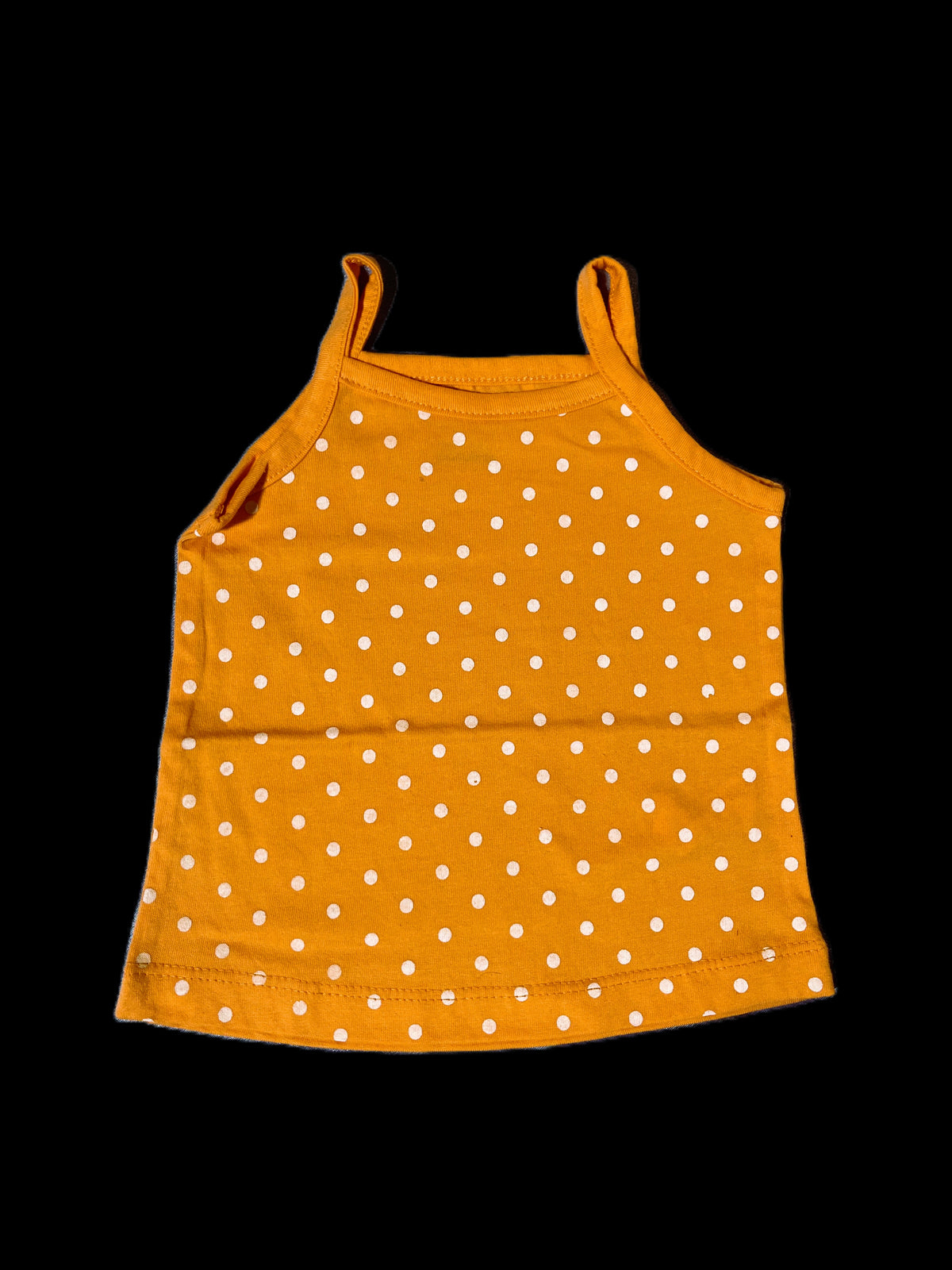 Orange Polka Dot Print Tank Top