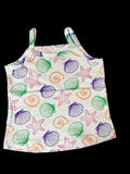 White Sea Life Print Tank Top