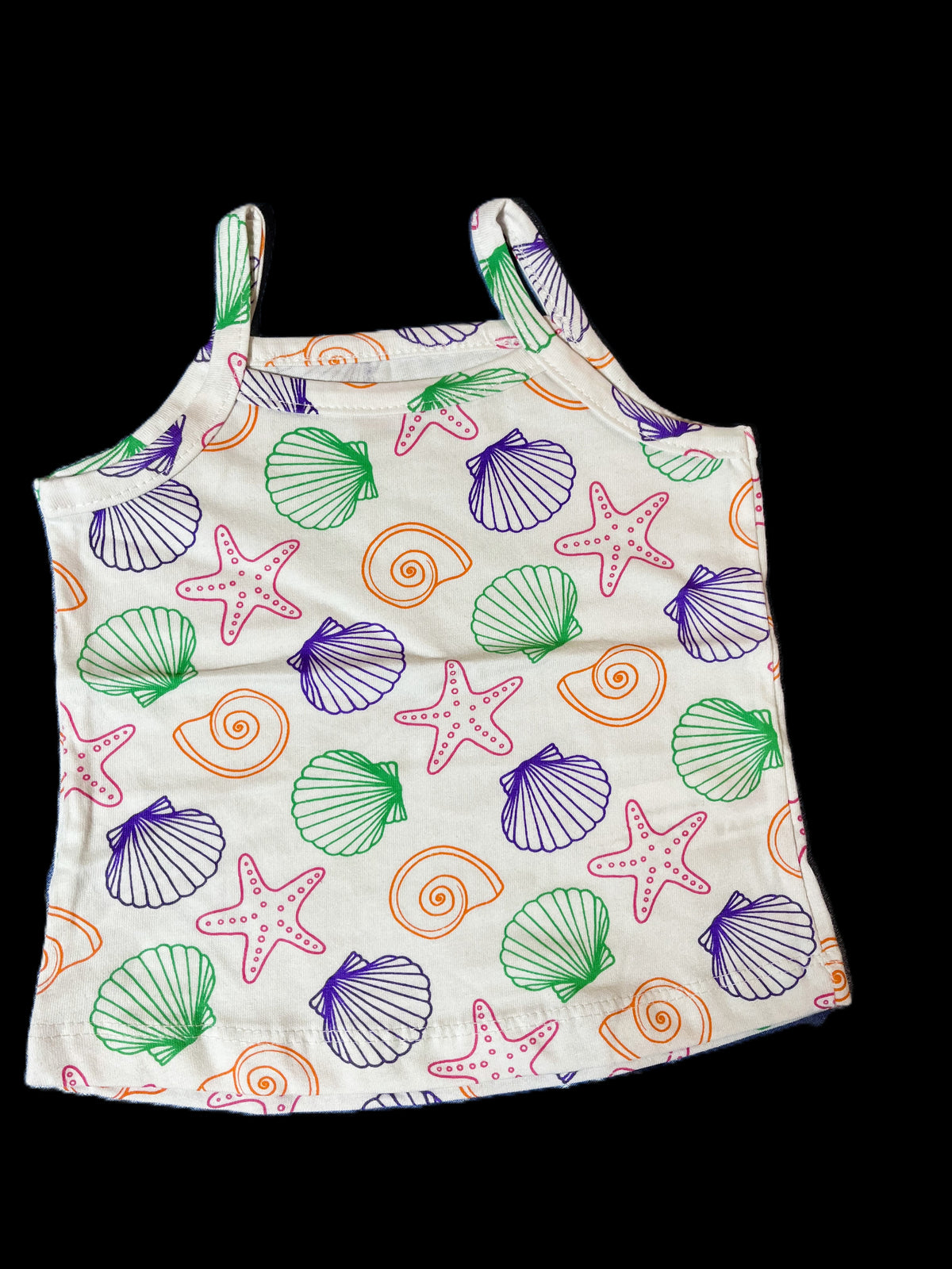 White Sea Life Print Tank Top