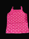 Pink Tank Top with Polka Dots