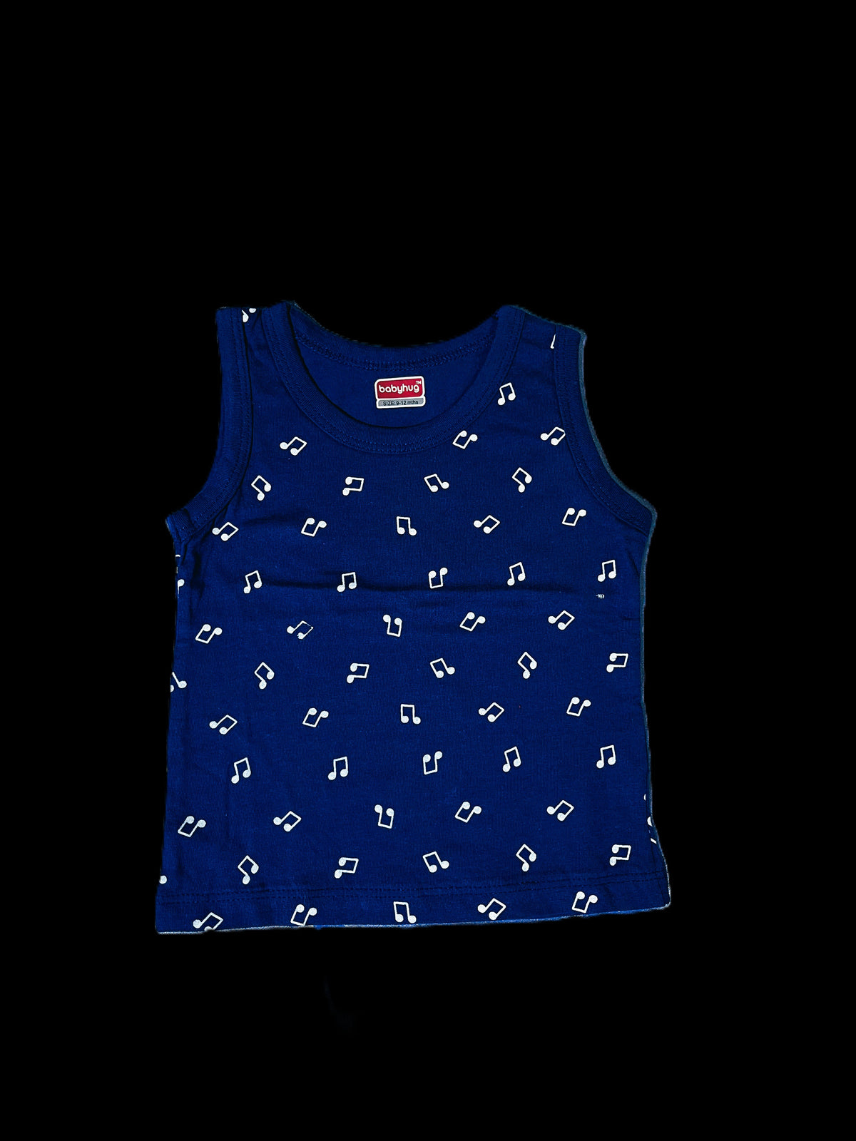 Blue Sleeveless Printed T-Shirt