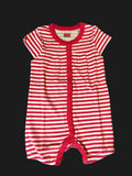 Red Striped Romper