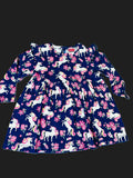 Blue Unicorn Print Dress