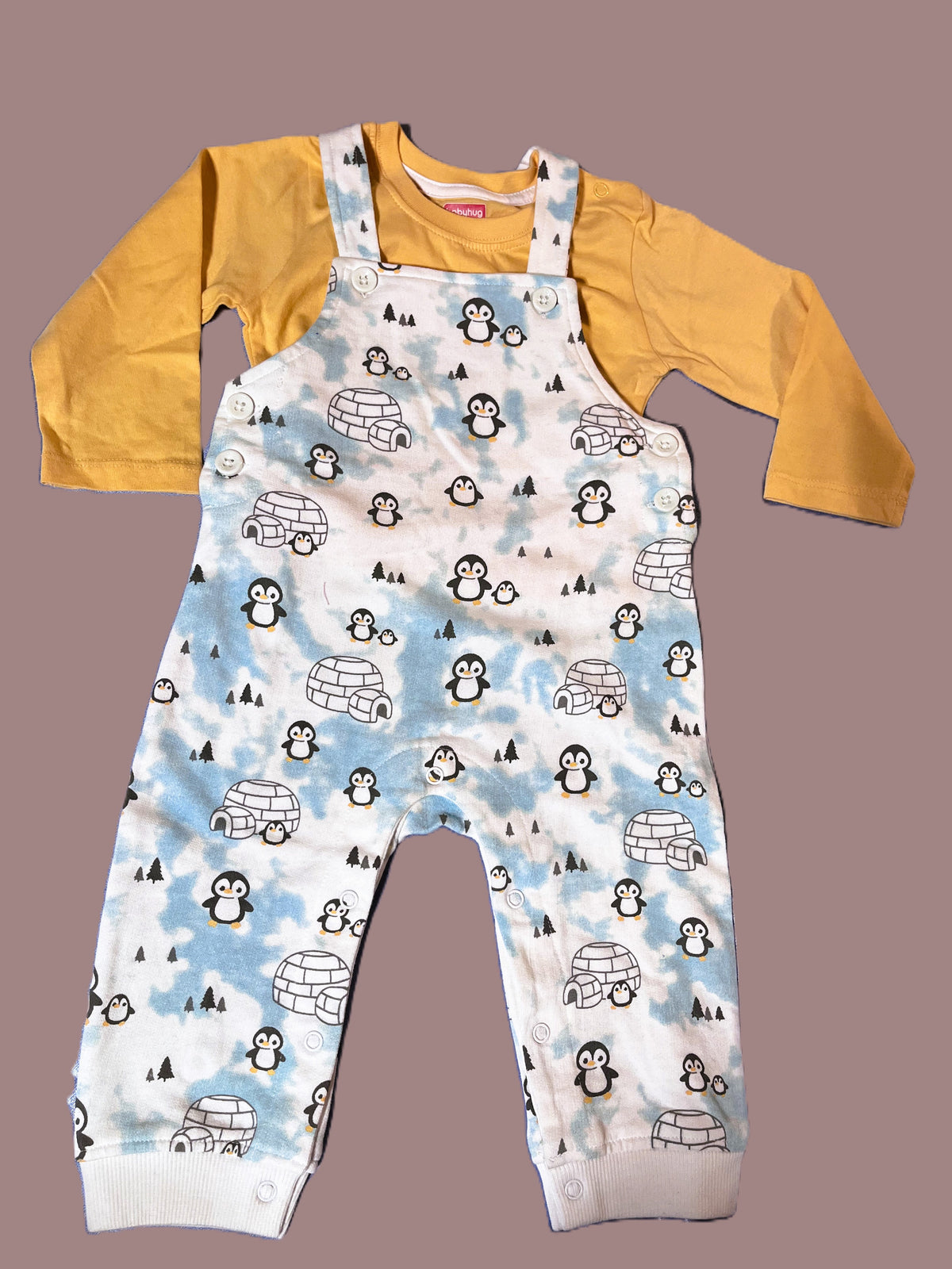 White Overalls With Yellow T-Shirt