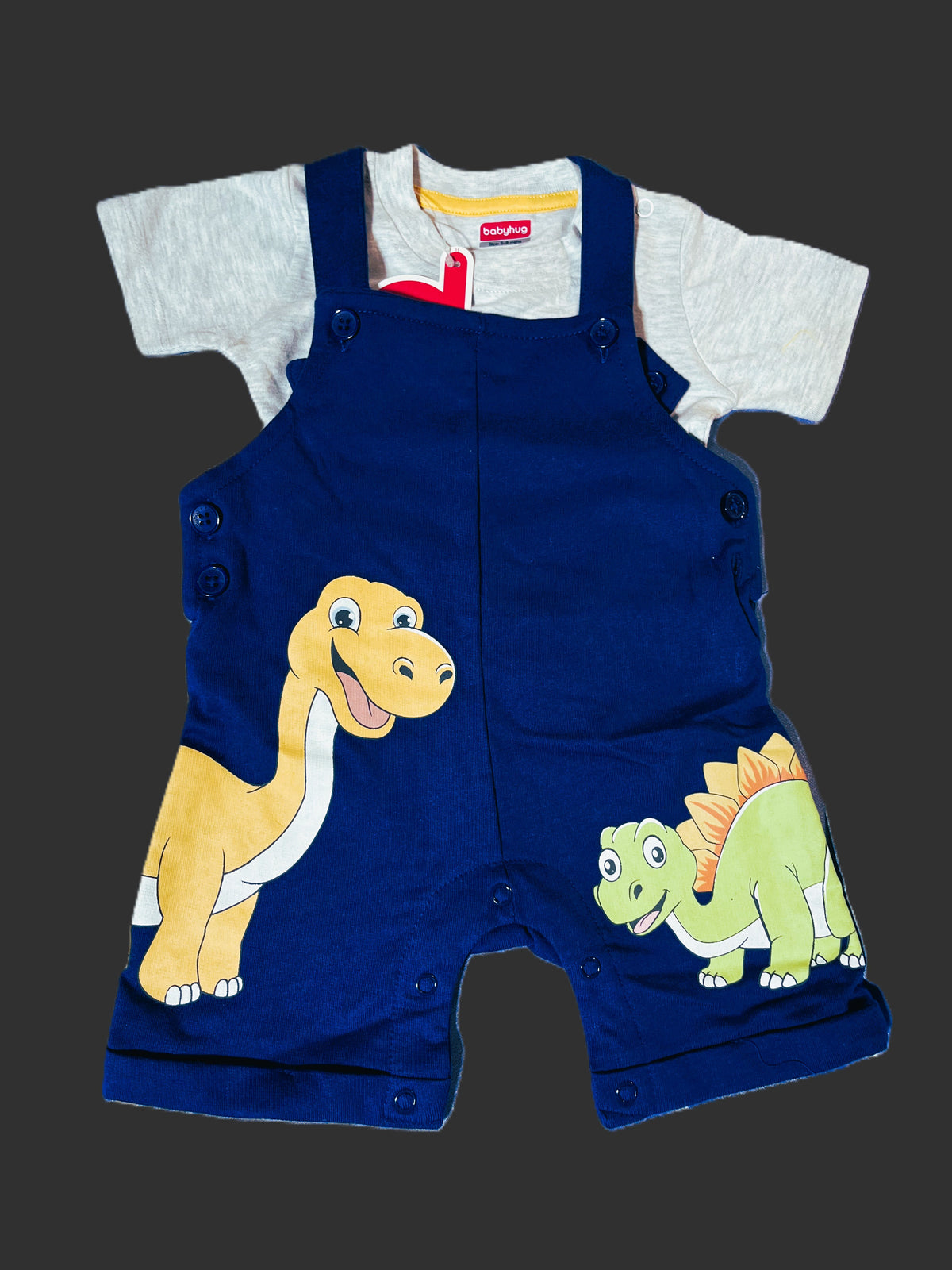 Blue Overalls with White T-Shirt