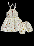 Premium Muslin Cotton Frock and Shorts Set