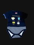 Dark Blue Onesie with 3D designs