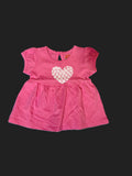 Pink Frock With Heart Print