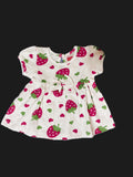White Frock with Strawberry Prints