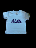 Light Blue T-shirt with Letters
