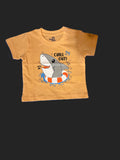 Orange Fish Print T-shirt