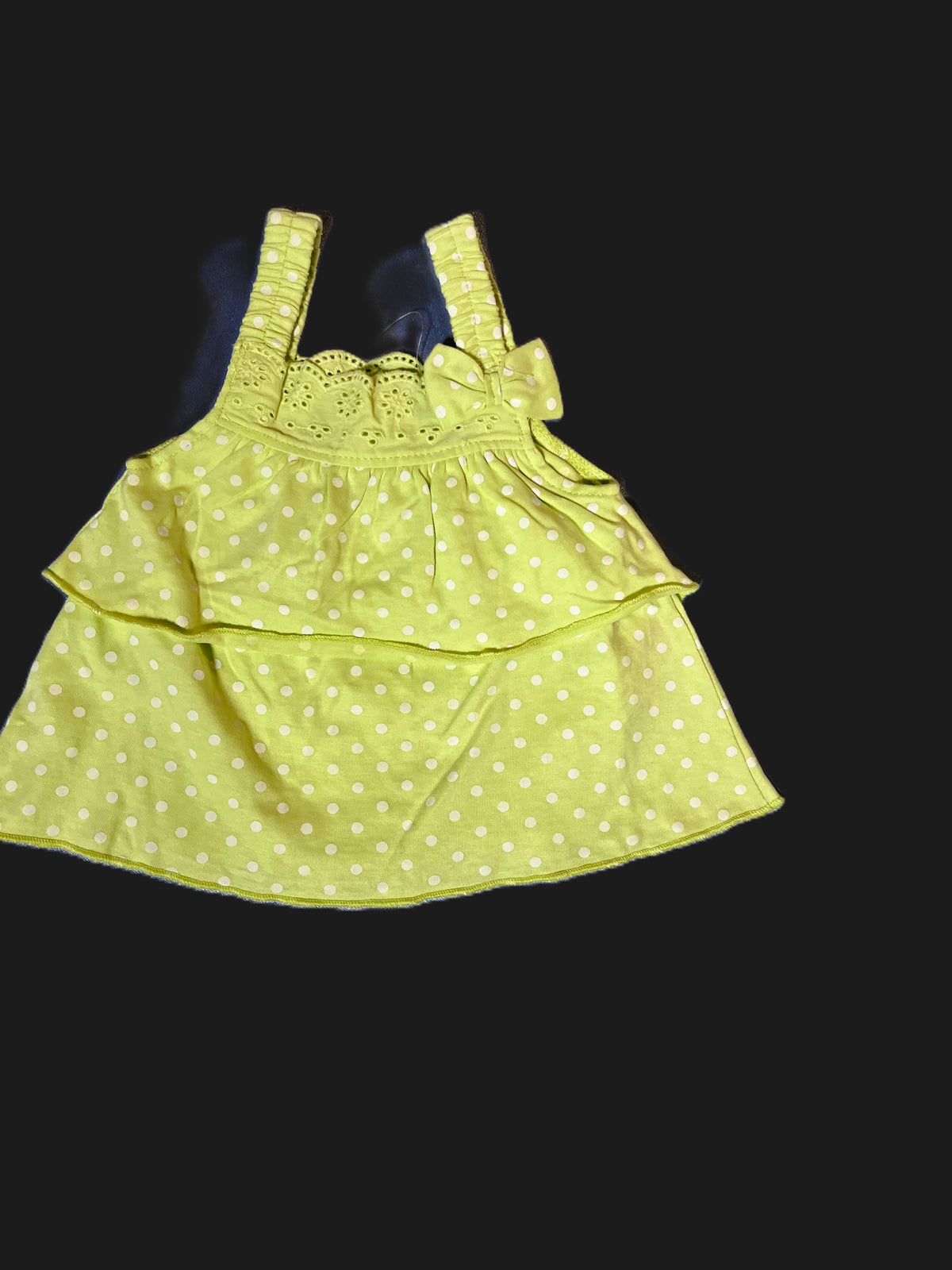 Green Strap Shoulder Top