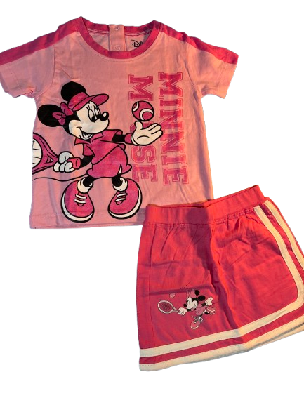 T-Shirt and Skirt with Character Print