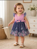 Pink and Blue Party Dress