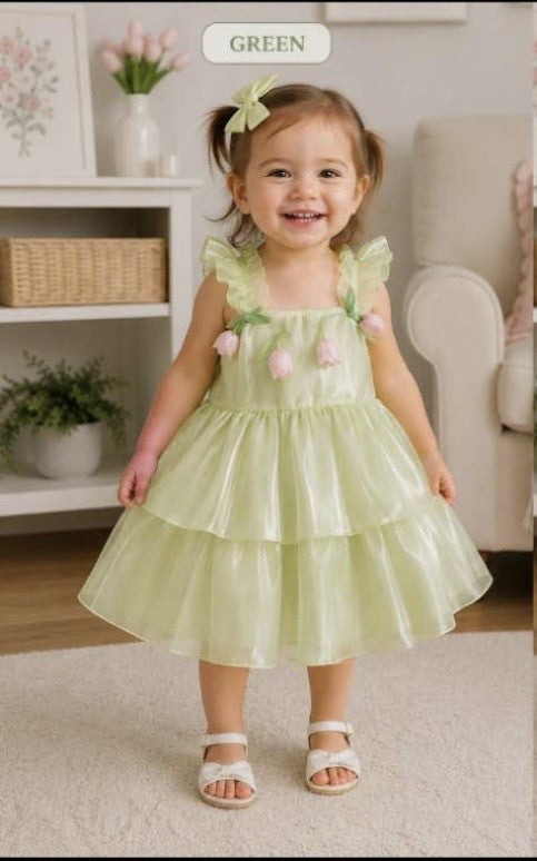 Pastel Green Tulip Frock