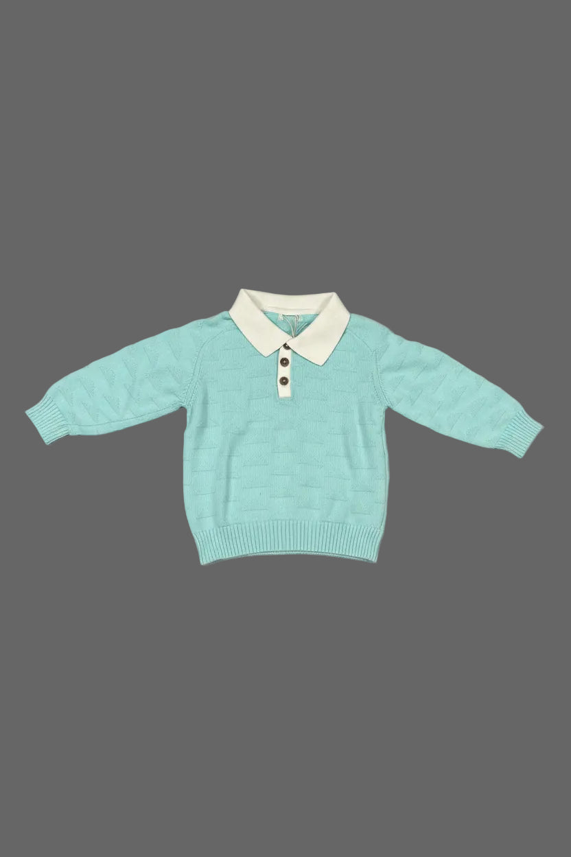 Light Blue Woolen Sweatshirt