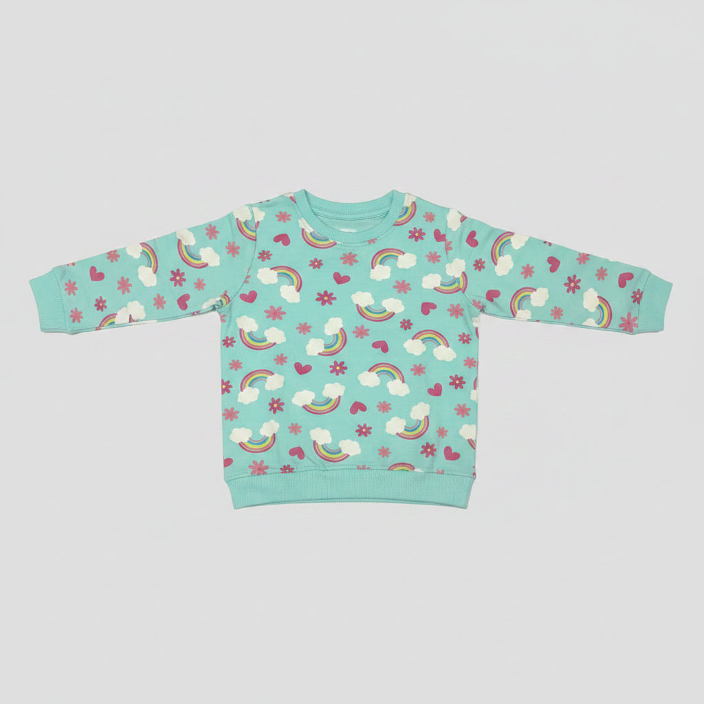 Light Blue Rainbow Pattern SweatShirt