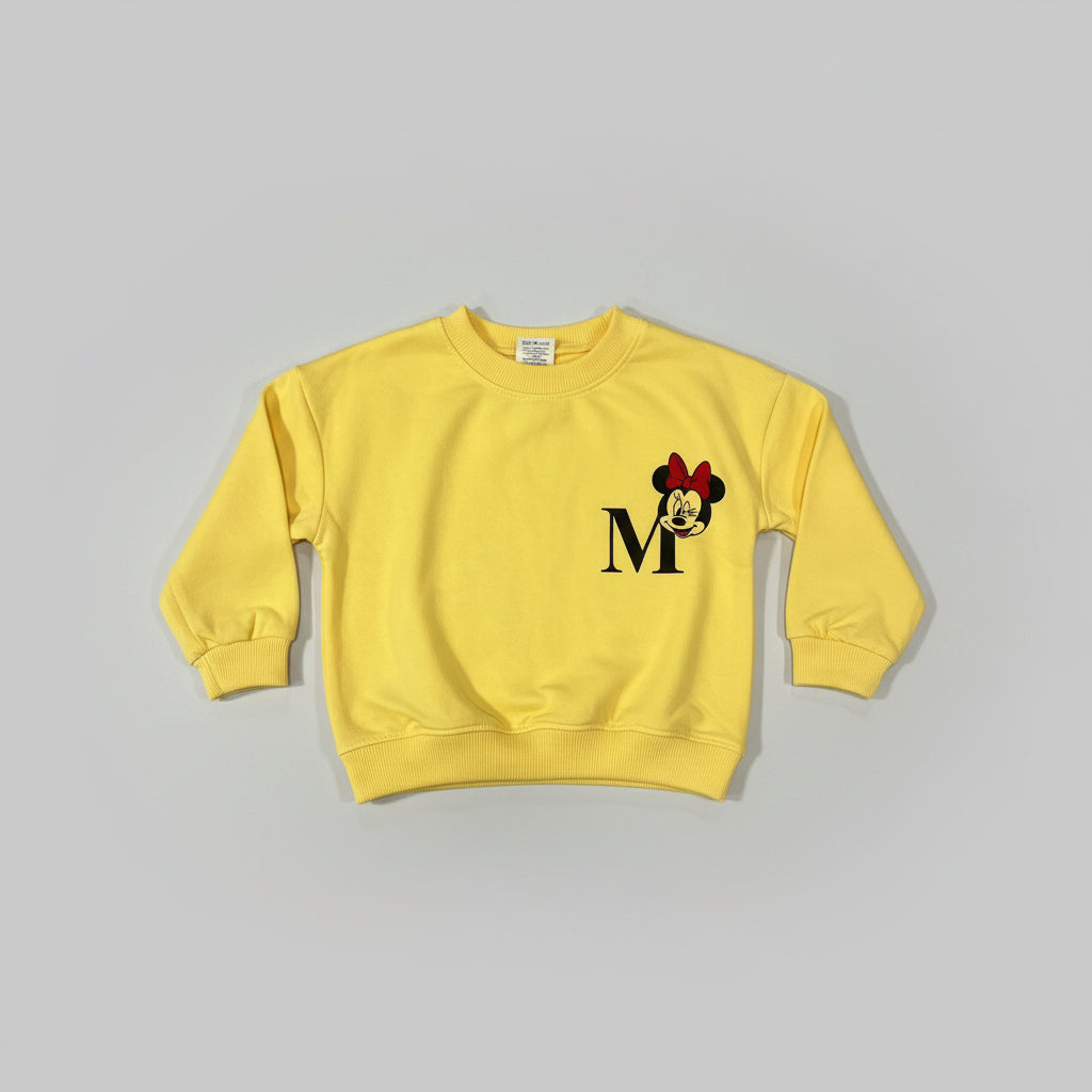 Yellow Character Themed Sweatshirt