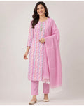 Pink Cotton Salwar Set