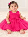 Magenta Heavy Flared Soft Fabric Party Wear Dress