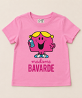 Pink Crop Type T-Shirt with Print