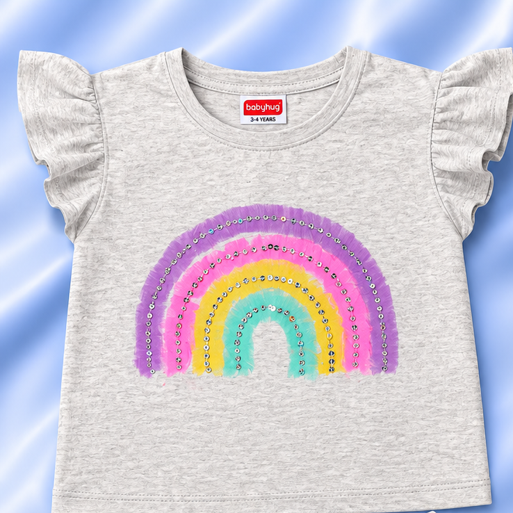 Grey Rainbow Themed T-Shirt