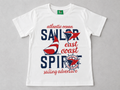 White T-Shirt with Letter Print