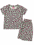 Green Spotted Shorts Set
