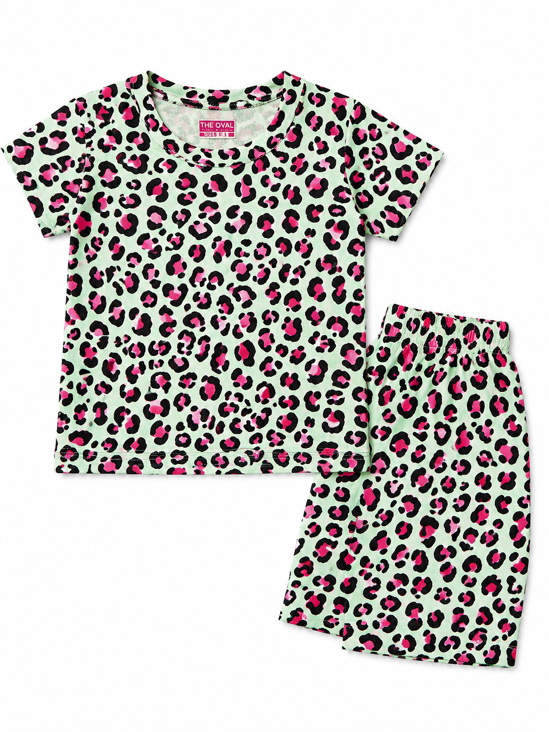 Green Spotted Shorts Set