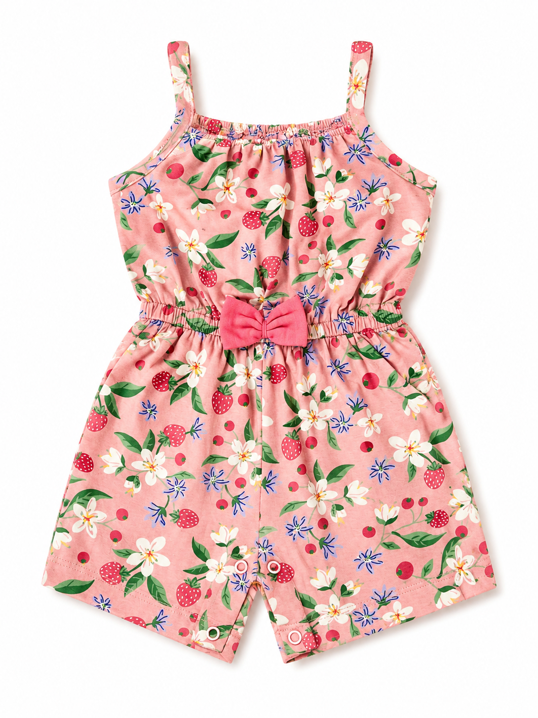 Peach Floral Printed Jumpsuit