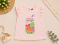 Patel Pink Top with Fruit Themed Prints