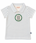 White Collar T-Shirt with Stripes