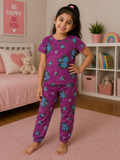 Purple Floral Themed PJ Set