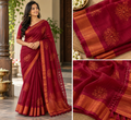 Red Fancy Printed Saree