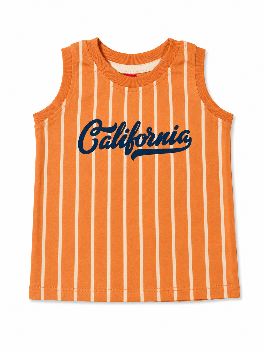 Orange Striped T-Shirt With Letters