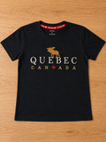 Navy Blue T-Shirt with Canada Theme Print
