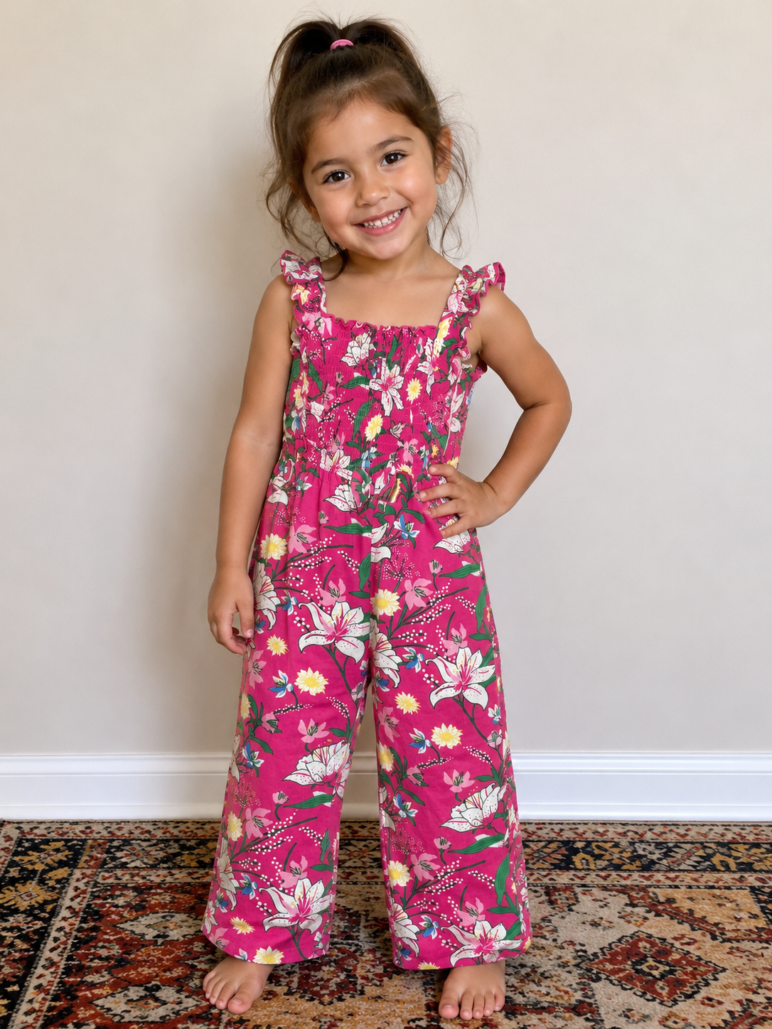 Pink Floral Jumpsuit