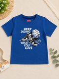 Dark Blue Printed T-Shirt