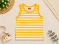 Yellow Striped Sleeveless T-Shirt